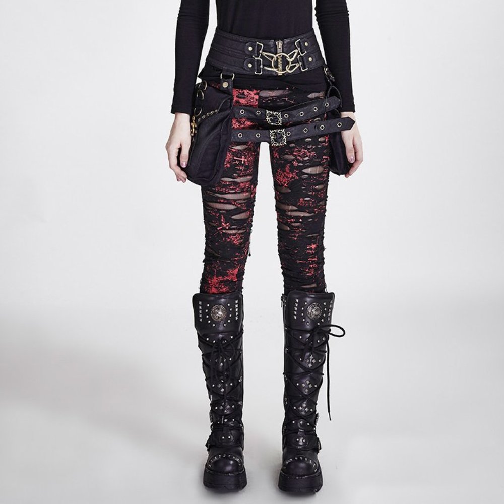 Punk Rave Red Insurrection Leggings
